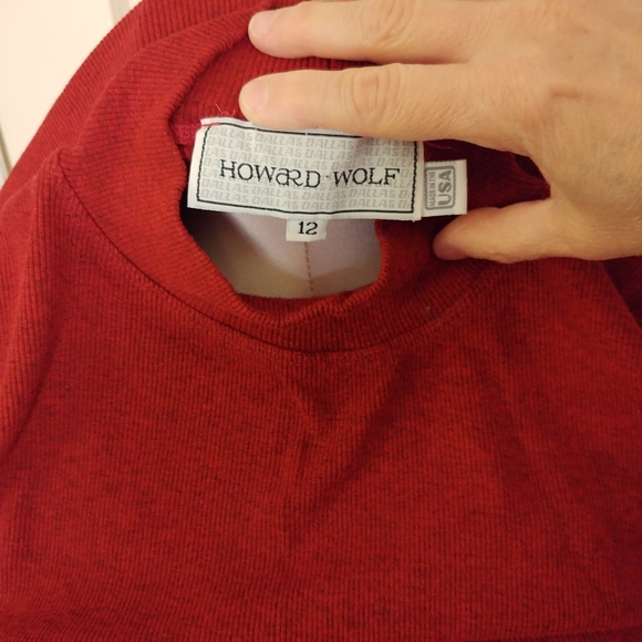 Vintage Red Top Long Sleeve Howard Wolf Shirt - Picture 5 of 8